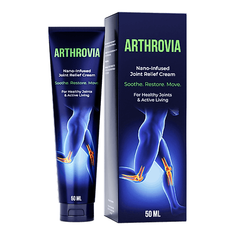 Balení Arthrovia – tmavě modrá tuba a krabička krému, 50 ml