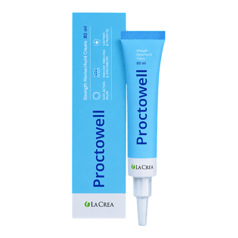 Balení Proctowell – modrá tuba krému 80 ml s krabičkou, 80 ml